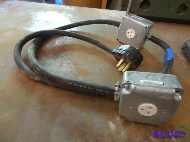 lot 166 image: 220 volt plug in and splices to 2 - 120 volt ...