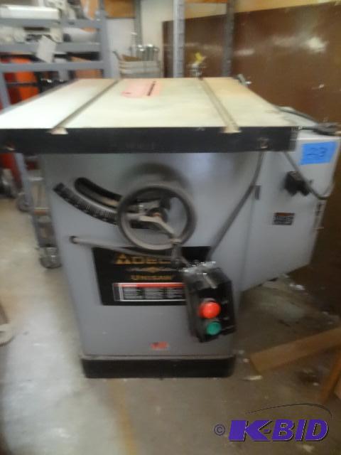 lot 23 image: Delta platinum edition unisaw. 230 volt. 1 ph...