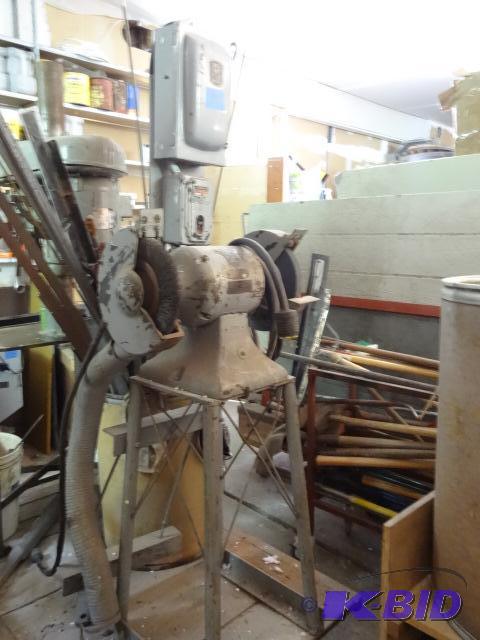 lot 9 image: 10" utility bench grinder. 440 volt 3 ph...