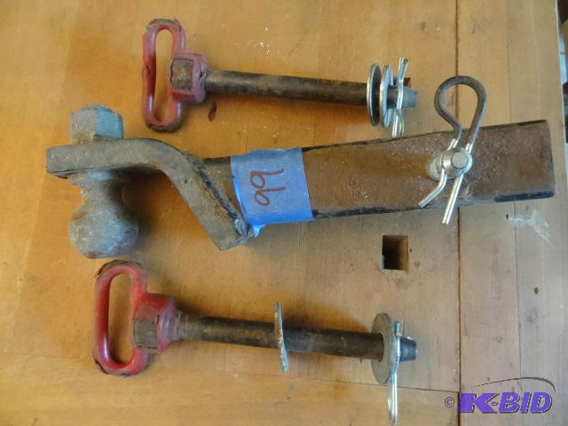 lot 99 image: Trailer hitch with pin. 2". 2 additional...