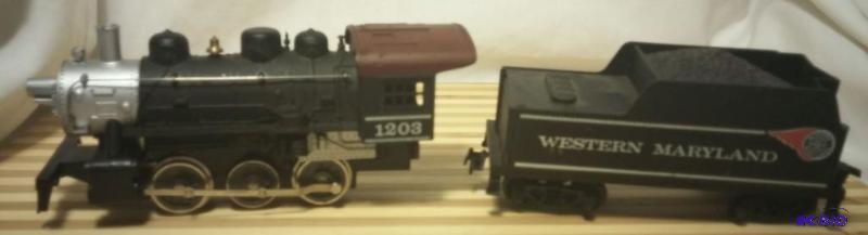 lot 18 image: Tyco HO Scale Train Steam Engine 1203 Western...
