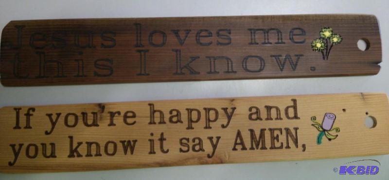 Set of 4 Hand Crafted laser printed religious...
