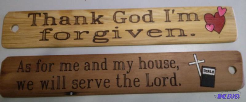Set of 4 Hand Crafted laser printed religious...