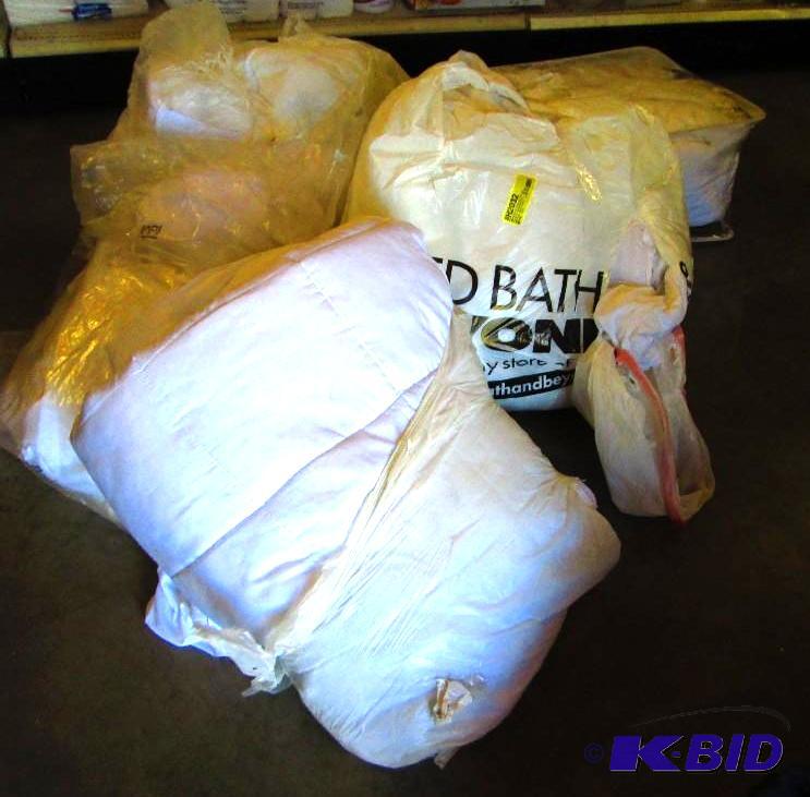 lot 136 image: assorted bedding, mattress pads, and conferto...