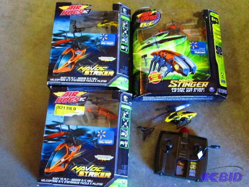 lot 144 image: 4 Air hogs mini airplanes with remote control...