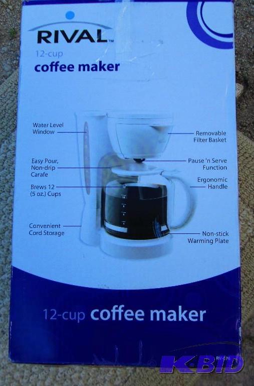 lot 15 image: Rival 12 cup coffee maker, white...