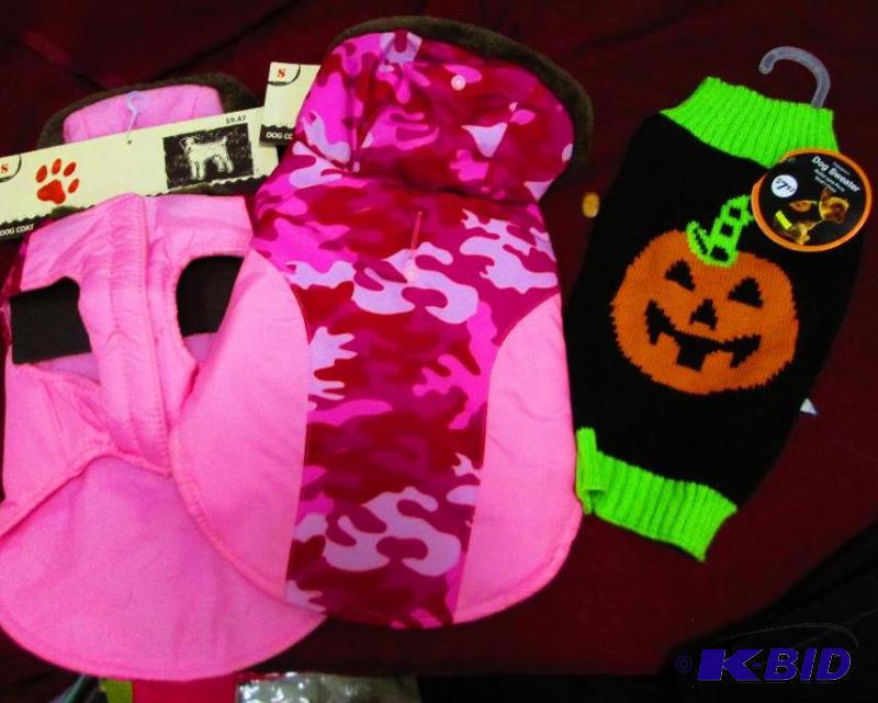 lot 53 image: 3 dog clothing pieces, all new...