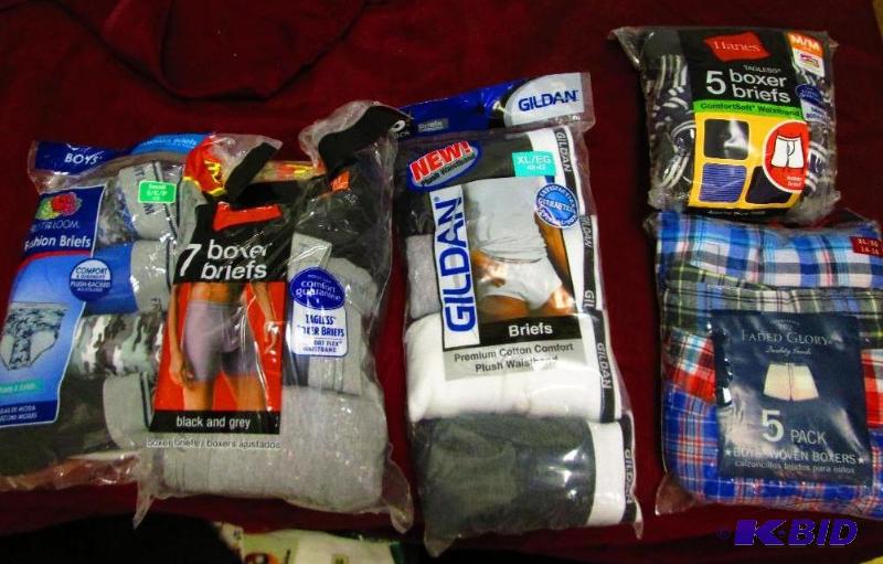 lot 57 image: Assorted mens and boys underwear, all new, gr...