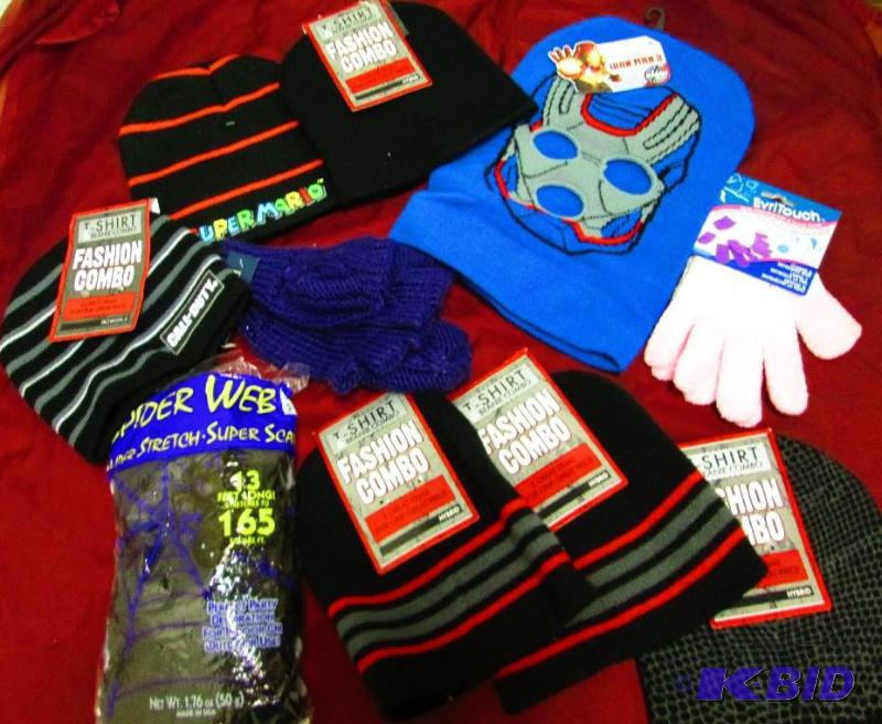 lot 68 image: Assorted head gear and mittens...