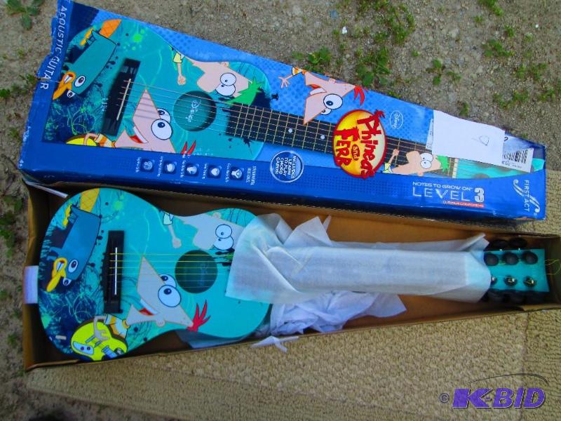 lot 9 image: Phineas and Ferb acoustic first guitar...