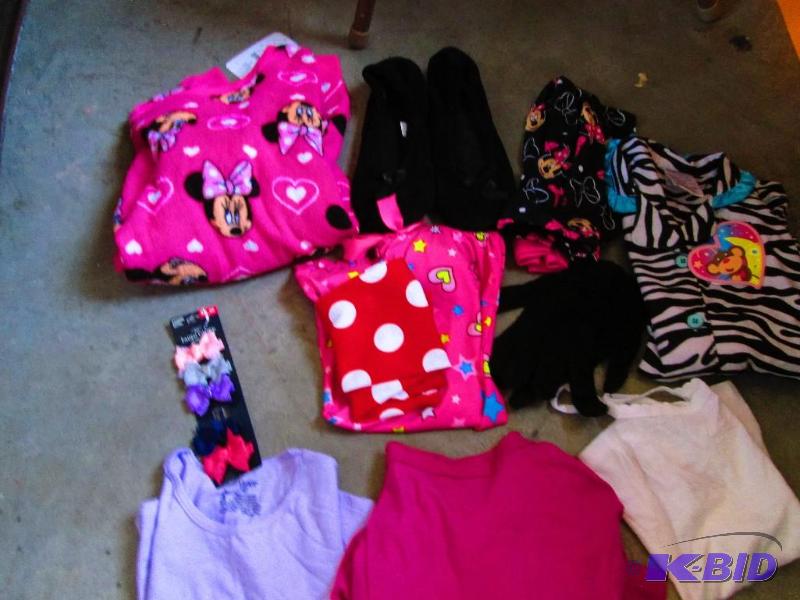 lot 92 image: mixed lot of girls and womans PJ shirts, bott...