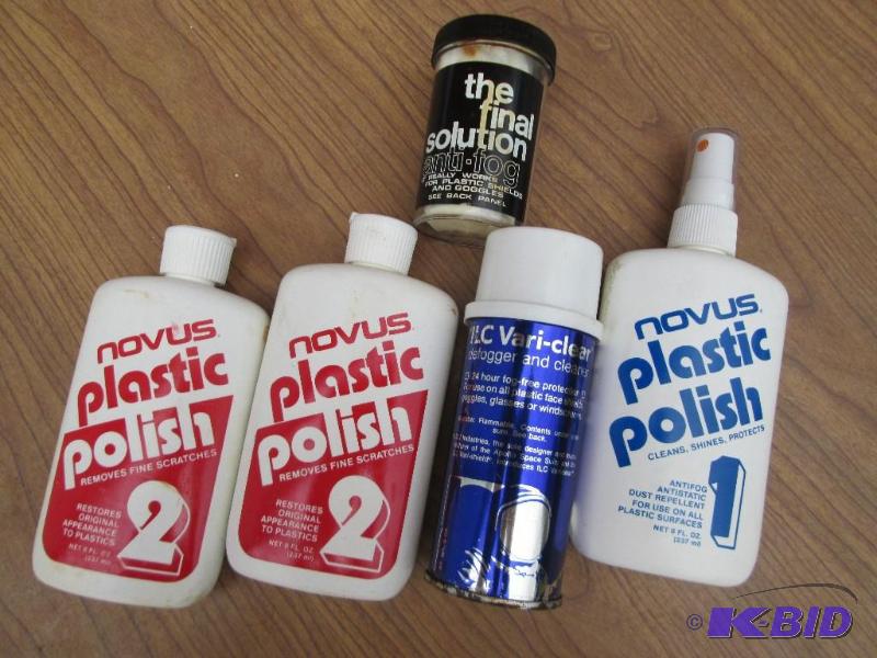 Plastic cleaner and de fogger bottles...