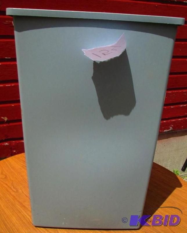 Large rectangular trash can...