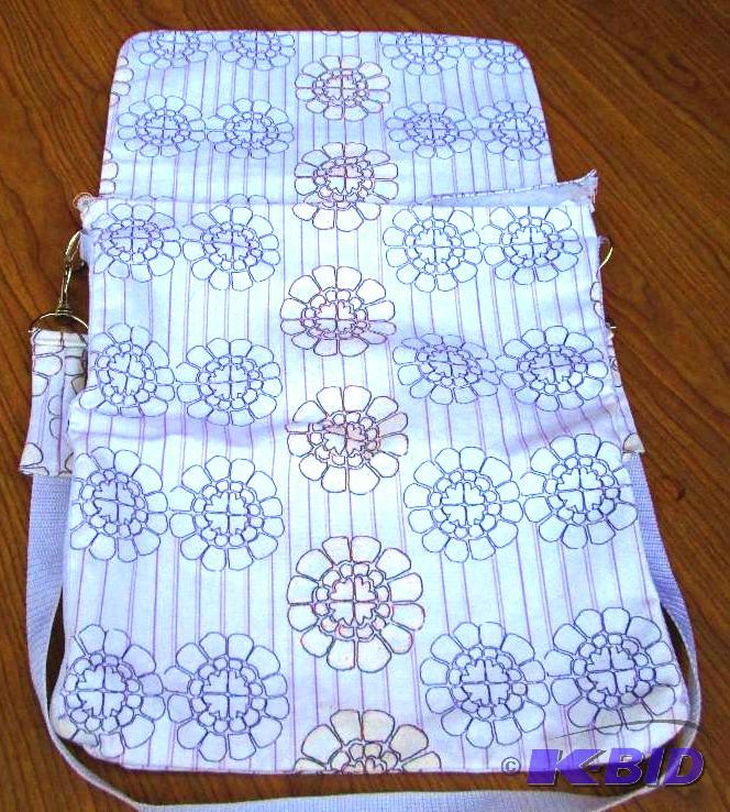 Clean white laptop carrier bag...