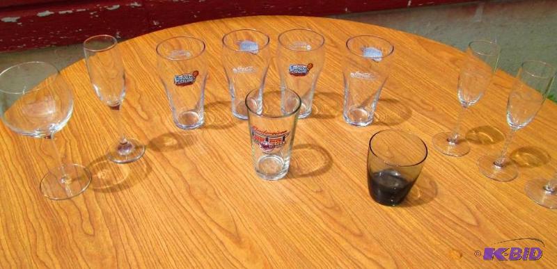 Lot of assorted glassware - wine champagne an...