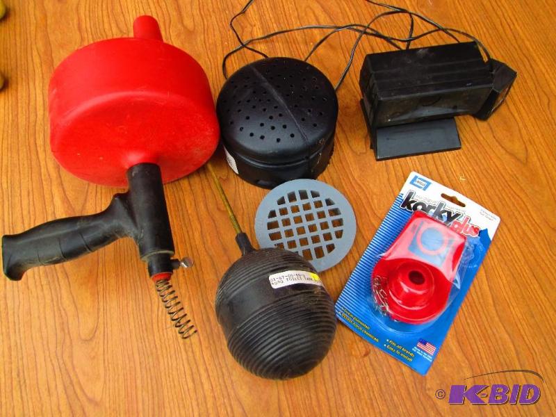 Assorted plumbing, drain snake, etc...