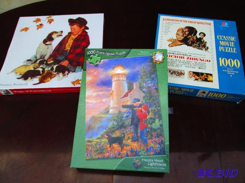 3 puzzles, the Norman Rockwell is in original...