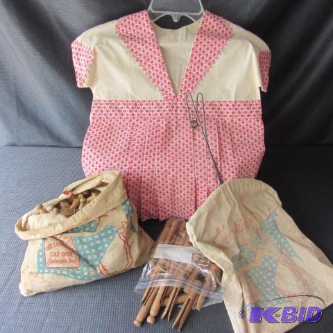 Vintage Bag and Pins
