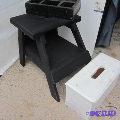 Wooden Stools, Tray