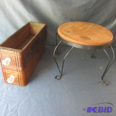 Vintage Stool, Drawers