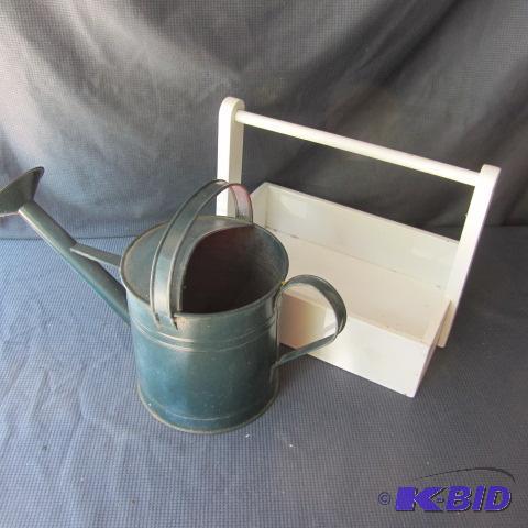 Watering Can, Wood Tray