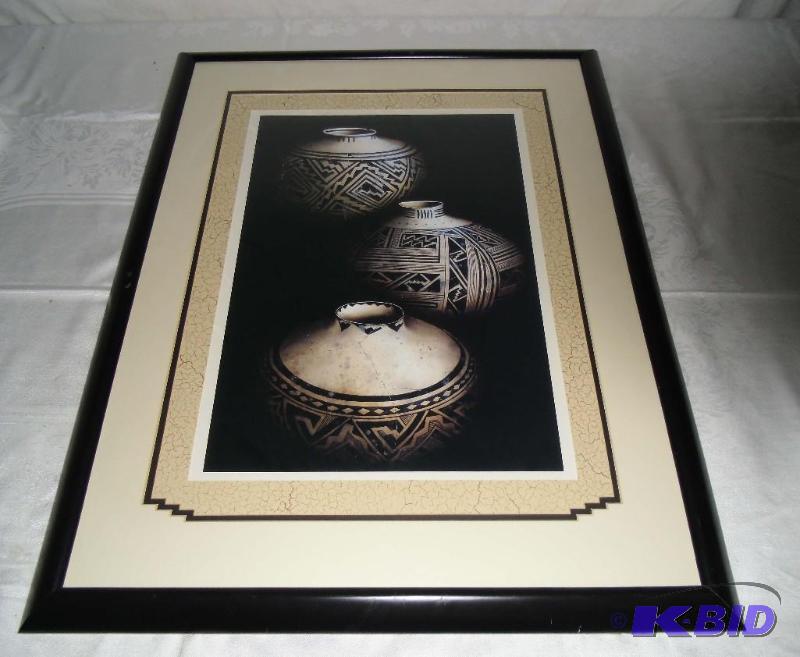 Traditions Endure - Acoma Pottery Native American Framed Artwork