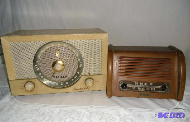 2 Antique Tube Radios Zenith & Teletone Working Condition