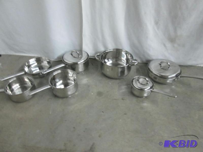 lot 18 image: Super Chef 11-pc. Stainless Steel Cookware Set