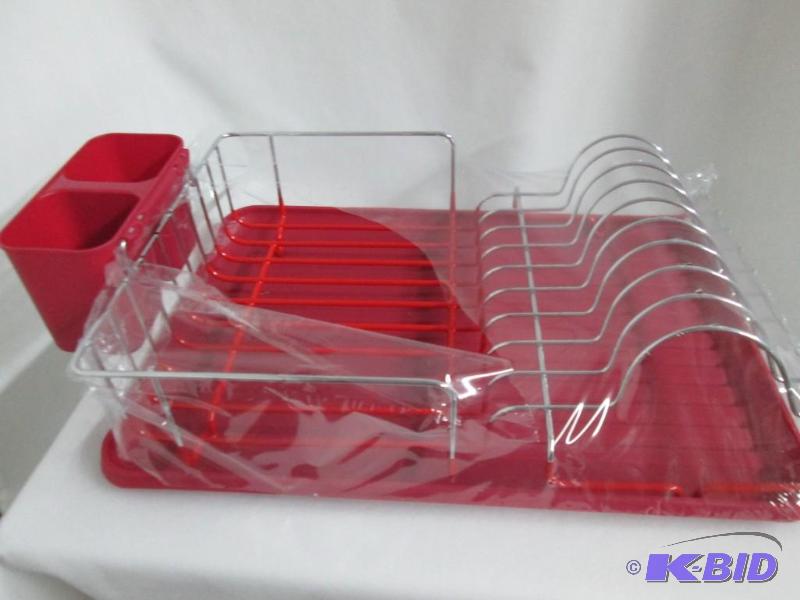 lot 47 image: 16 Dish Rack - Red
