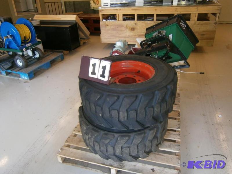 (2) heavy duty Bobcat tires, like new, 12-16....
