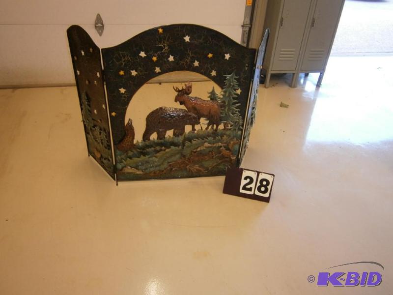 Steel fireplace cover....