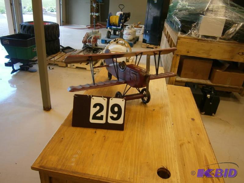 Wooden airplane with pilot....