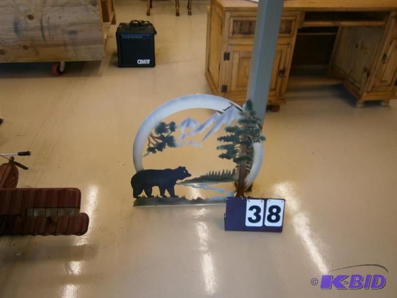 Wall hanging, metal art, Up North....