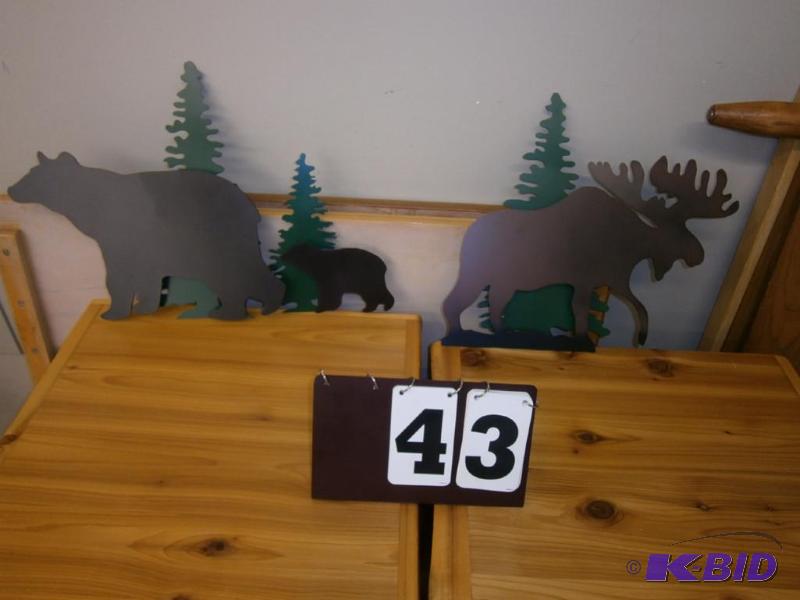 Bear and moose, metal....