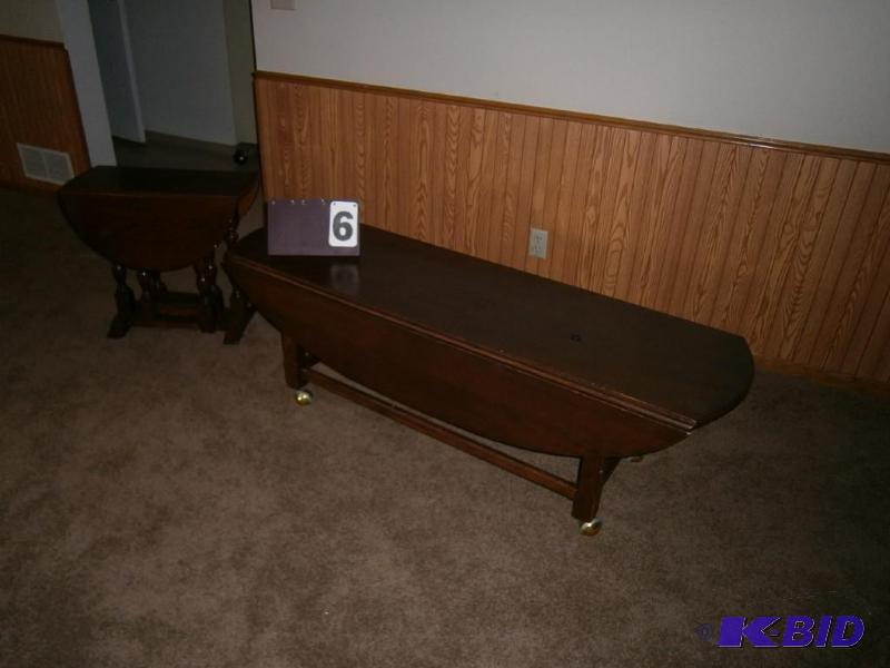 Drop leaf coffee table and side table....