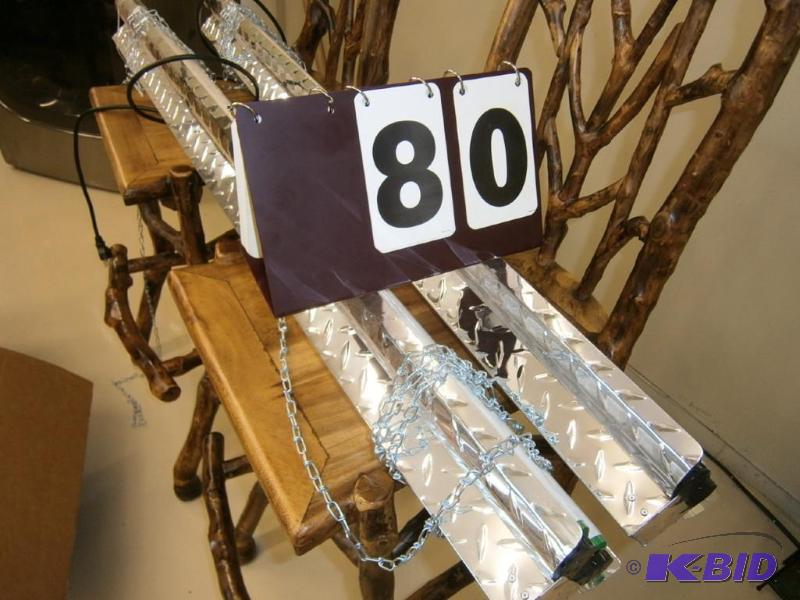 Chrome diamond plate shop lights, (2) 4 ft., ...