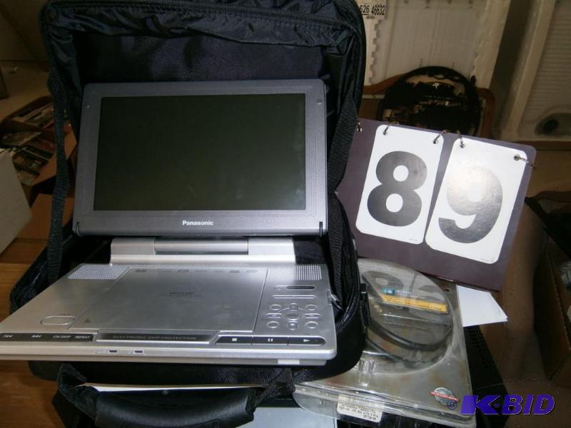 Panasonic DVD player, in case, with power cor...