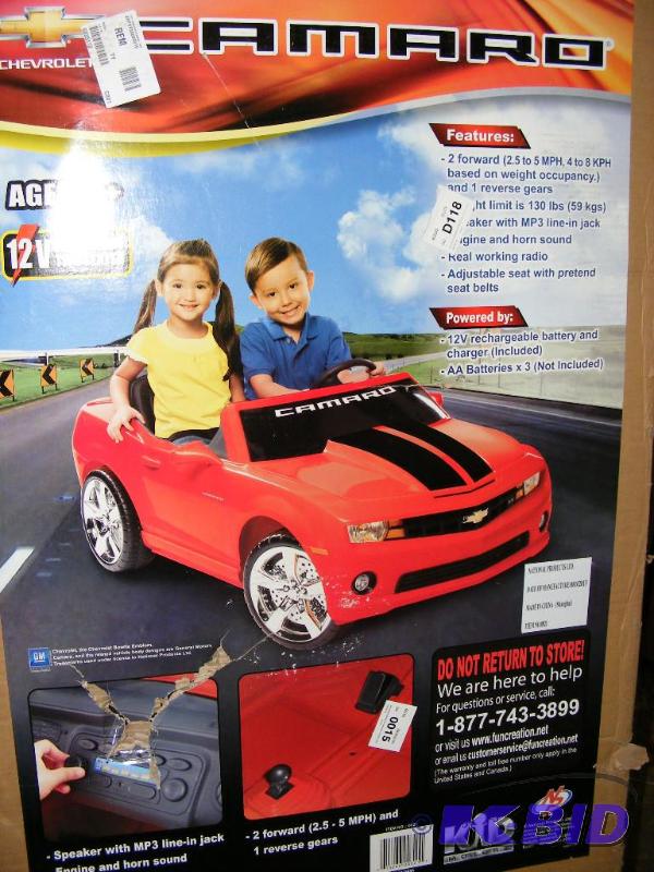 12V Chevy Camero Ride On Two Seater