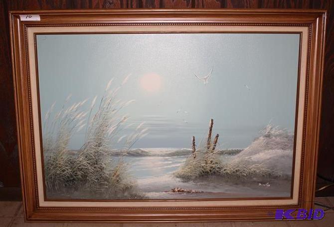 lot 10 image: Oil painting signed & framed 30x42 by Don...