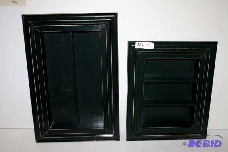 lot 112 image: 2 wall hung shadow boxes 13x20 & 13x16&qu...
