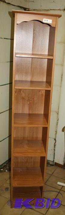 lot 113 image: Wood bookshelf 72x12x13...