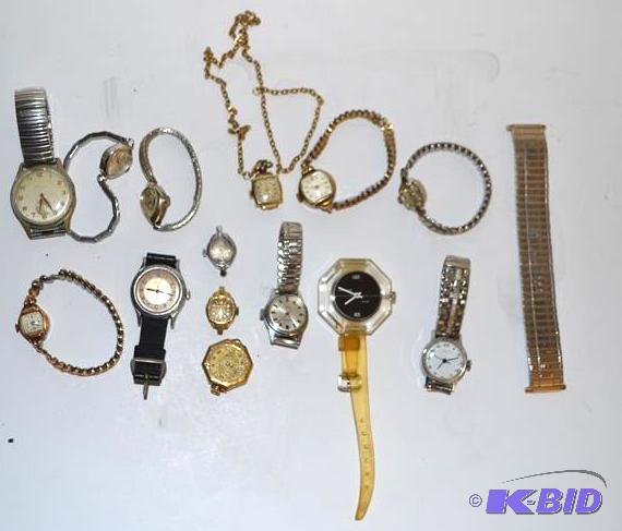 lot 16 image: Clinton Pocket and Wrist Watches Bulova Ladie...