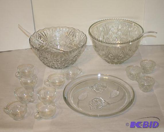 lot 227 image: Punch Bowls and Platter