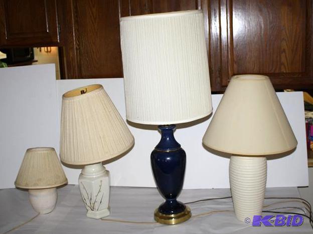lot 234 image: 4 Table Lamps Various heights