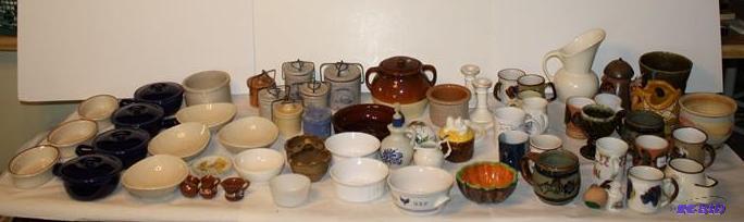 lot 244 image: Pottery Crocks, Mugs, Bowls