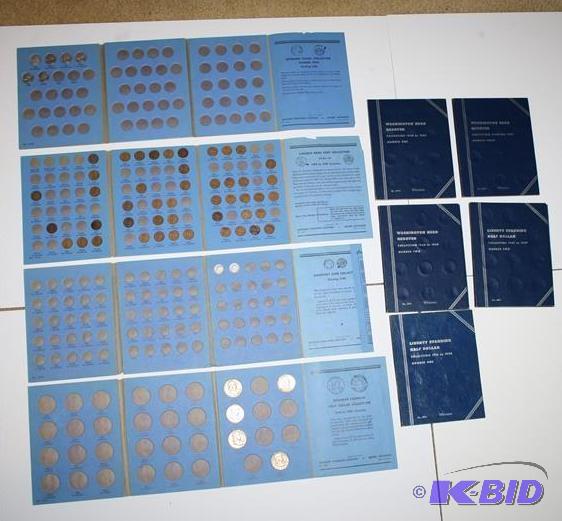 lot 25 image: Coin Collection Coins and nine coin books. J...