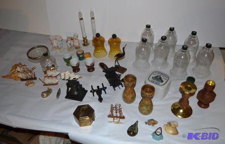 lot 368 image: Etched Votive, Egg Cups, Porcelains