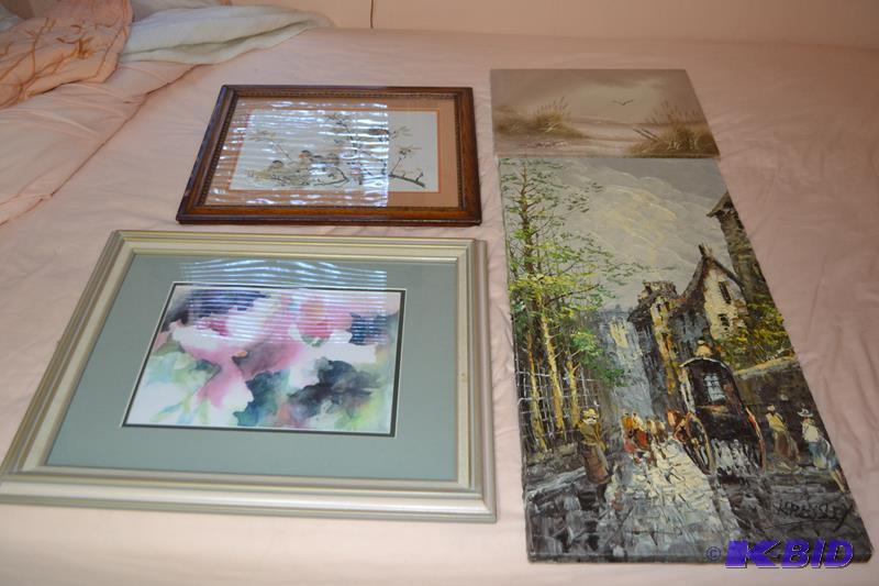 lot 386 image: Watercolors, Oils