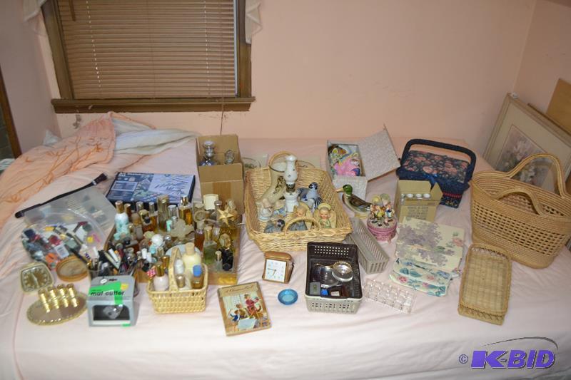 lot 388 image: Vintage Perfume Bottles, Porcelain Figurines