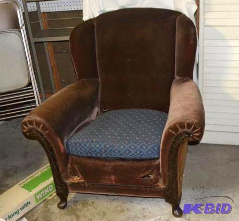 lot 444 image: Antique Wing Chair